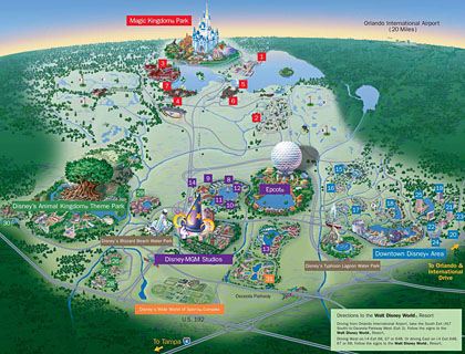 Map Of Disneyland Orlando. Disney World in Orlando,