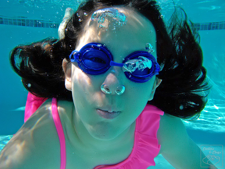 Munchkin Swimming underwater photography