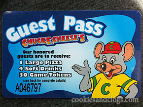 Chuck E. Cheese's Guest Pass