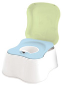 Child potty training seat with removable cup