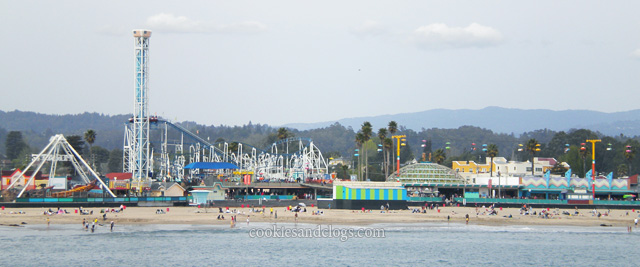 Santa Cruz Coast and Beach Boardwalk in California