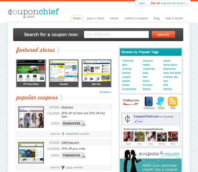 CouponChief.com screenshot