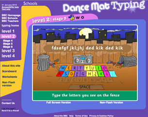 Dance Mat Typing from BBC