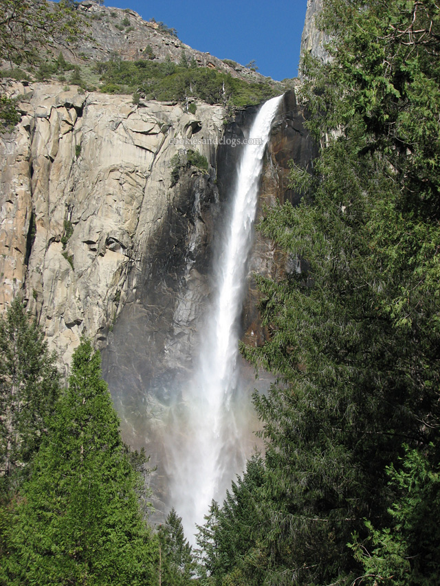 Bridal Veil Falls at Yosemite National Park in spring
