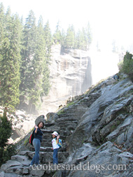 Waterfall hike at Yosemite National Park