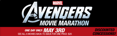 marvel avengers movie marathon at cinemark theatres