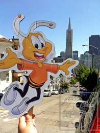 Buzz Honey Nut Cheerios Bee Tour America San Francisco California Transamerica Building