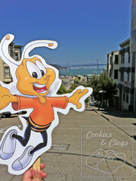 Buzz Honey Nut Cheerios Bee Tour America San Francisco California Bay Bridge