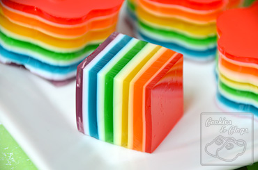 Rainbow Jell-O Spring Flower Recipe Craft Idea