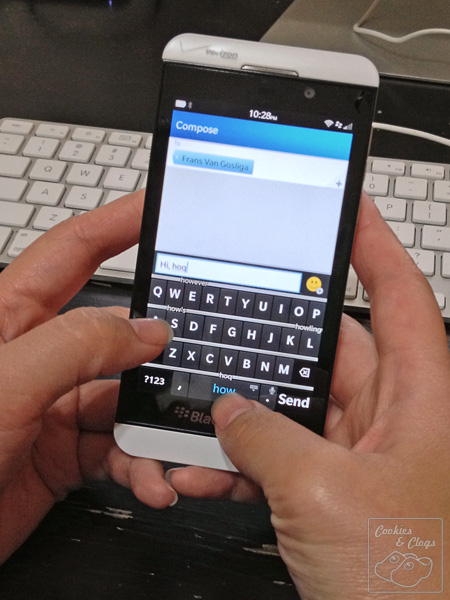 Blackberry Z10 Smartphone Learning Keyboard