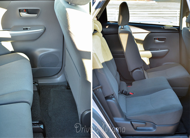 2014 Toyota Prius v Family Hybrid Review - Back Leg Room