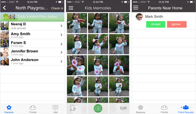 Kidzloop iOS App for Park Playdates and Sharing Memories