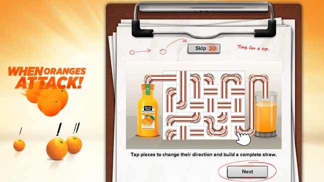 When Oranges Attack! Facebook game with Minute Maid Pure Squeezed orange juice and Modern Family's famous father