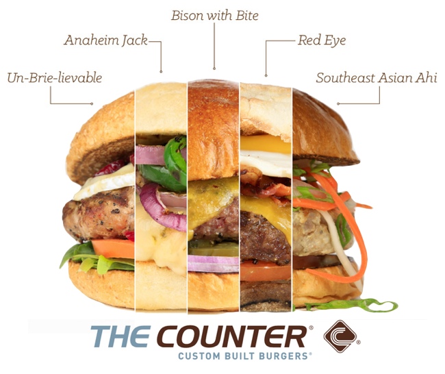 The Counter burger choices - custom built burgers and five new expert builds #TheNewGoods