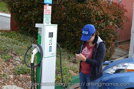 How to charge a plug-in electric vehicle (EV) animated gif featuring a 2014 Chevy Volt #Cars