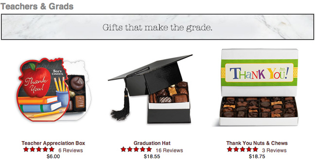 See's Candies Gourmet Chocolate - the perfect grad or teacher gift #giftideas