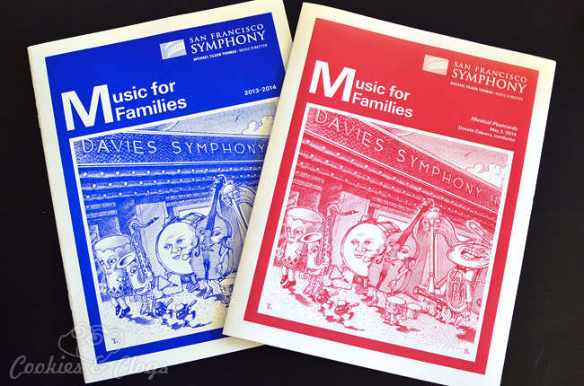 San Francisco Symphony Music for Families red and blue program guides #sanfrancisco