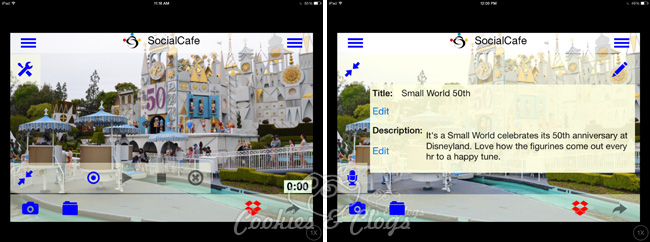 ocialCafe free photo app and social sharing app for audio with photo – demo 50th anniversary of "It's a Small World" #tech