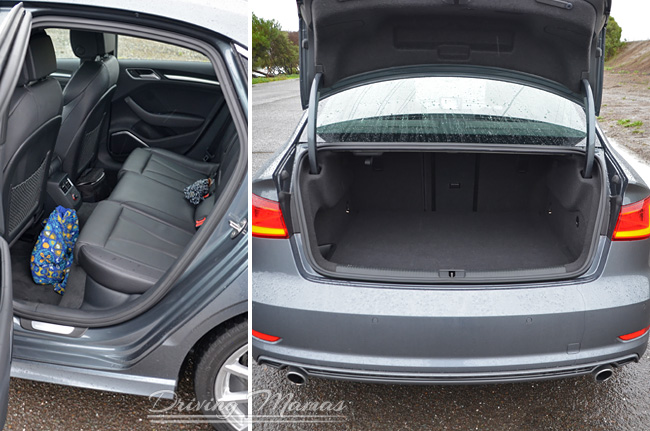 2015 Audi A3 Review – Sedan 2.0T Quattro S Tronic, back seat and trunk