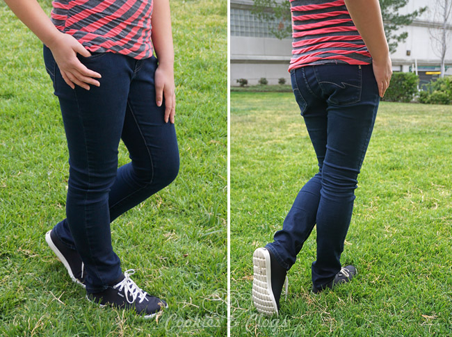 Fashion | Teenagers | If you’re looking for a pair of stylish but modest jeans for your young tween or teen, these might be just right. See how my picky daughter liked this style from Lee Jeans.