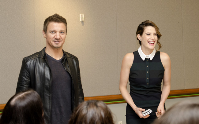 Movies | Celebrities | Exclusive Marvel Avengers Age of Ultron Interview with Jeremy Renner aka Hawkeye and Cobie Smulders aka Maria Hill. Love their take on their roles!