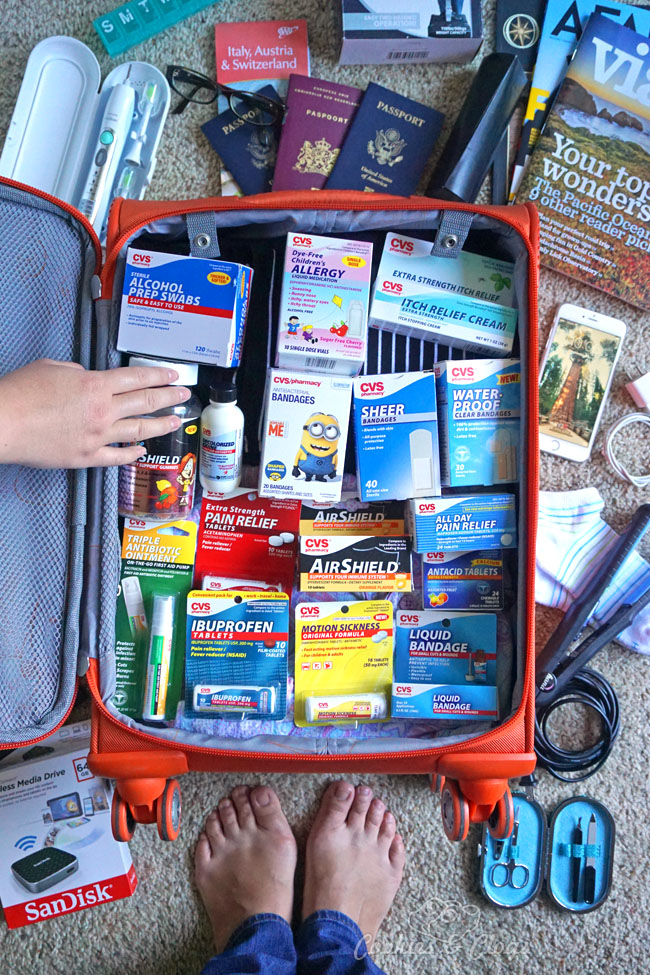 Travel | Summer | Health | If you’re planning some summer travel, then you’ll want to pack some extra supplies to ensure no one is sick or injured during your family vacation. See how we plan to use these to fill our flight and road trip first aid kits.