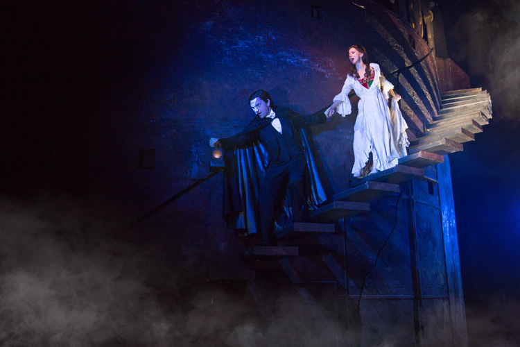 Theater | Theatrical | Musical | Operetta | Phantom of the Opera is on tour again and this time the sets, props, interpretations, and song mixes are new. See how this compares to the original Broadway / London version. Read the Phantom of the Opera review to see if it is appropriate for families.