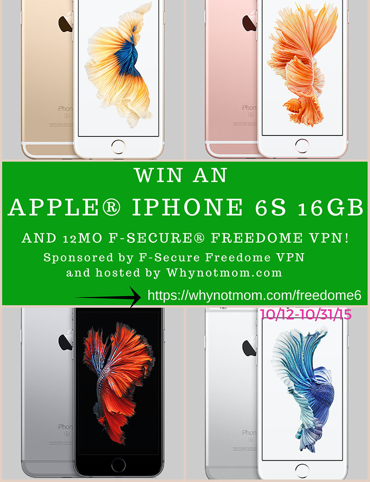 Technology | iPhone 6S giveaway 16GB and 12 months of F-Secure Freedome VPN service for public Wi-Fi