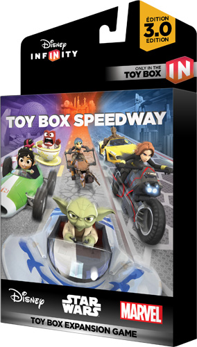 Video Games | Technology | Enjoy your Disney, Pixar, Marvel, and Star Wars character figures in the new Disney Infinity 3.0 Expansion Games. Toy Box Speedway is a racing game.