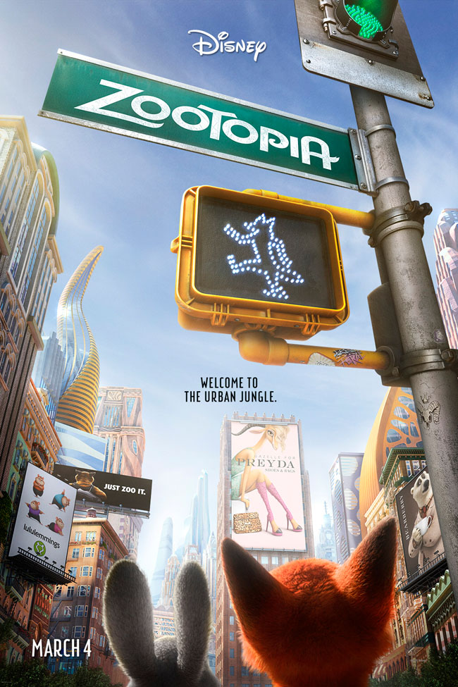 Movies | Animation | Zootopia is the 55th animated film from Walt Disney Studios and will be in theaters starting today, March 4, 2016. See Judy Hopps, Nick Wilde, and more as they solve a major mystery. Check out our Zootopia movie review for families and take everyone to see it today!