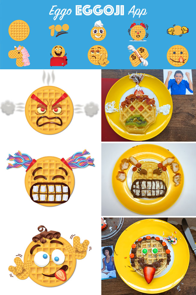 Food | Technology | Kellogg’s has been making Eggo waffles at the Eggo headquarters in San Jose, CA for years but no one has been invited for a behind-the-scenes factory tour. Join my daughter and me as we learn more about Eggo and build our own Eggoji creations in honor of the new app! So fun — Eggo + emoji = Eggoji!