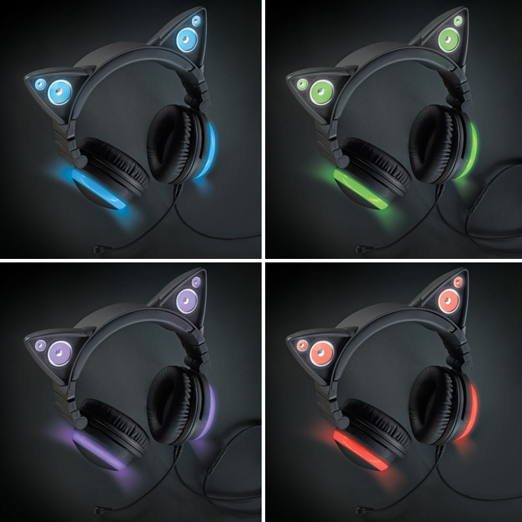 Looking for graduation gift ideas? Cat Ear Headphones from Brookstone are perfect for teens. See how the LED lights, cushioned cups, and external speakers work together for tons of fun.