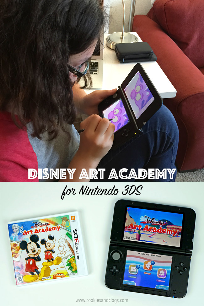 Cookies & Clogs | Video Games | The new Disney Art Academy for Nintendo 3DS has over 80 Disney and Pixar characters to draw and 40 lessons, ranging from starter to advanced. Step-by-step tutorials allow children to learn about the tools, try advanced shapes, practice shading, and master layers. See how my teen daughter enjoyed it in this candid review.