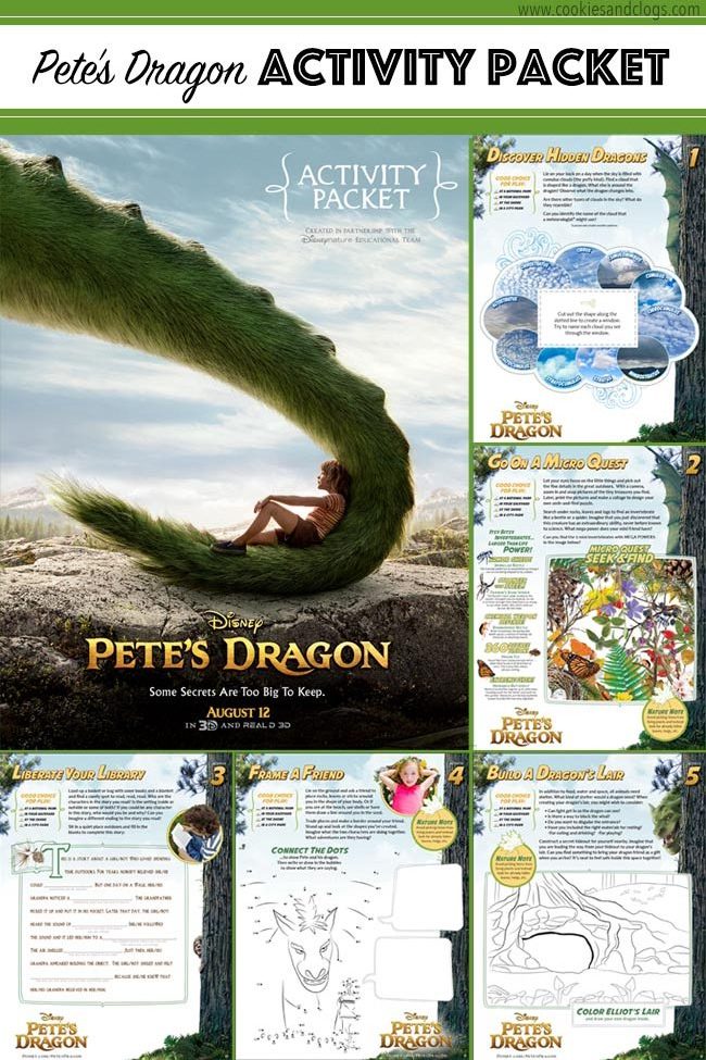 Cookies & Clogs | Movies | Animation | Join me for the Pete's Dragon event. Also, enjoy these printable activities for kids based on Disney's Pete's Dragon movie. Use these as a homeschool or supplement lesson plan too.