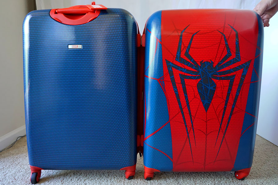 Cookies & Clogs | Travel | The Amazing Spider-Man suitcase is here! Check out this 28" Spinner from the Marvel Collection by American Tourister. See how this lightweight luggage handles real-world use in this quick video.