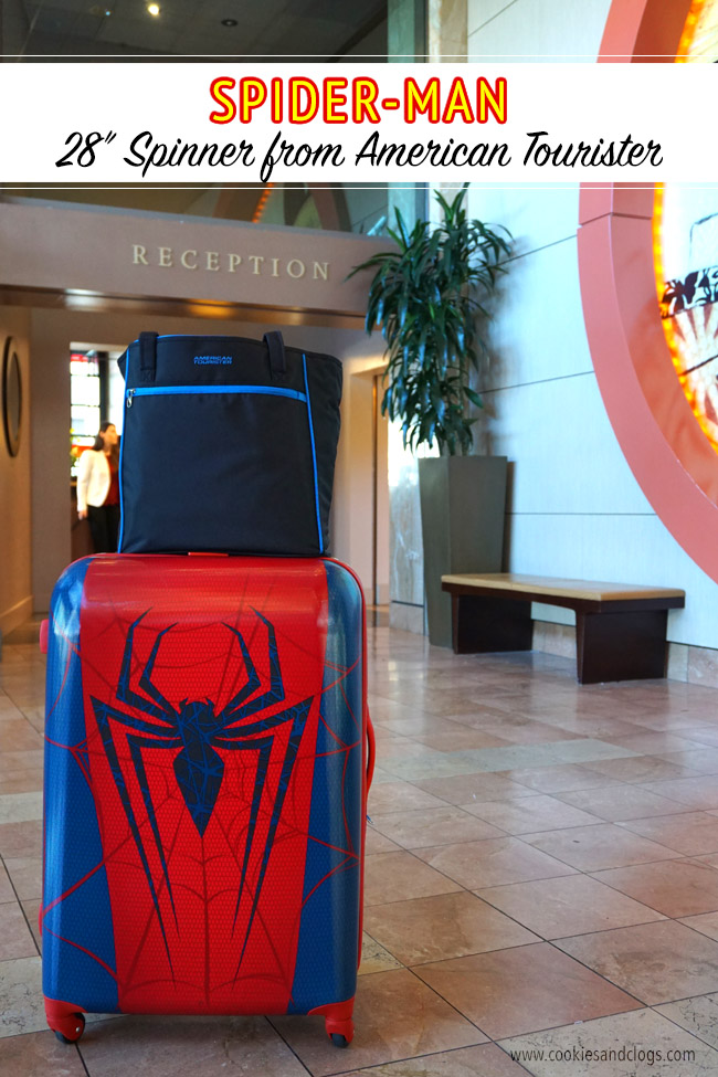 Cookies & Clogs | Travel | The Amazing Spider-Man suitcase is here! Check out this 28" Spinner from the Marvel Collection by American Tourister. See how this lightweight luggage handles real-world use in this quick video.