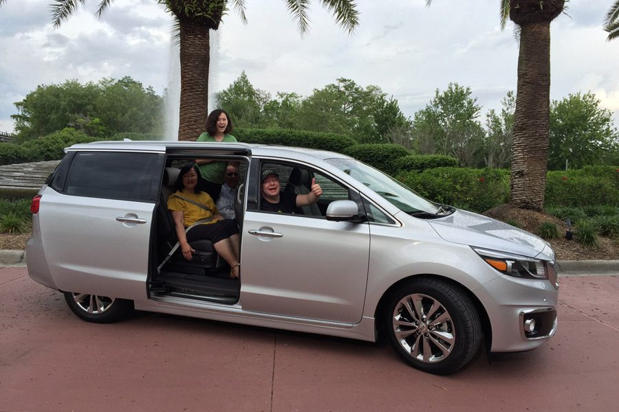 Cookies & Clogs | You don't NEED a car at Walt Disney World but it sure can be nice. We had the 2016 Kia Sedona and it was perfect for our multi-generational party of five.