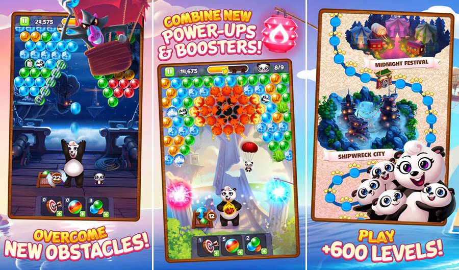 Mobile apps | Technology | Panda Pop is the new bubble shooter from SGN, makers of Cookie Jam. Get the scoop on gameplay, obstacles, levels, and power ups with the mama panda and panda babies in this free mobile game app.