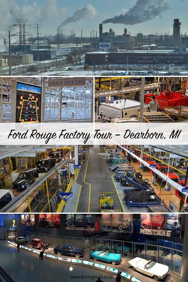 The home of the award-winning Ford F-150 is in Dearborn, Michigan. See details and prices of the family friendly Ford Rouge Factory tour. Check out the working automotive manufacturing plant, mini museum, historical film, and virtual show with lasers and special effects.