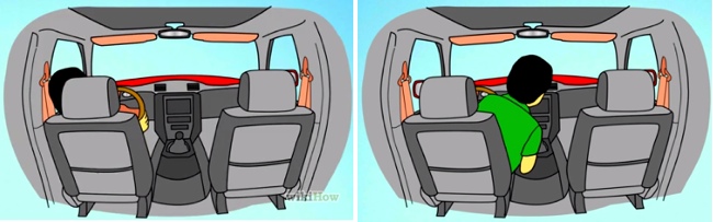 How to adjust your side-view mirrors to avoid blind spots infographic #Cars