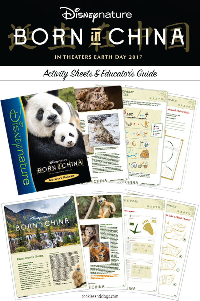Cookies & Clogs | Movies | Monkey, leopards, and bears — oh my! I'm so excited for the new Disneynature Born in China movie! Check out these Born in China Activity Sheets and Homeschool Lesson Ideas / Educator Guide.