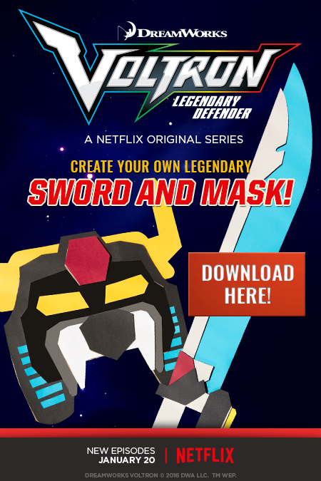 Cookies & Clogs | Voltron Legendary Defender is a Netflix Original Series. See our family-friendly review of the show and find out when Voltron Legendary Defender season two will be available to watch. DIY craft — Sword and Mask.