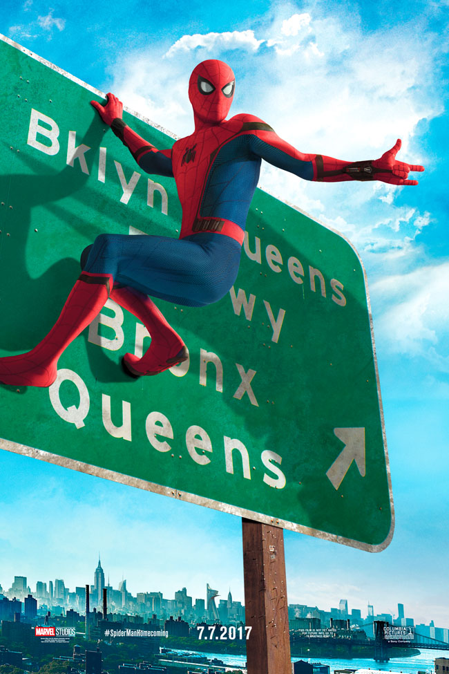 Cookies & Clogs | Exclusive Marvel Spider-Man Homecoming Interview with Tom Holland and Jacob Batalon during set visit in Atlanta, GA. New York highway sign poster