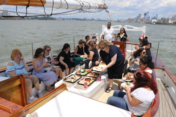 Cookies & Clogs | Spider-Man Homecoming media weekend and boat photo tour around New York City on the Hudson River.