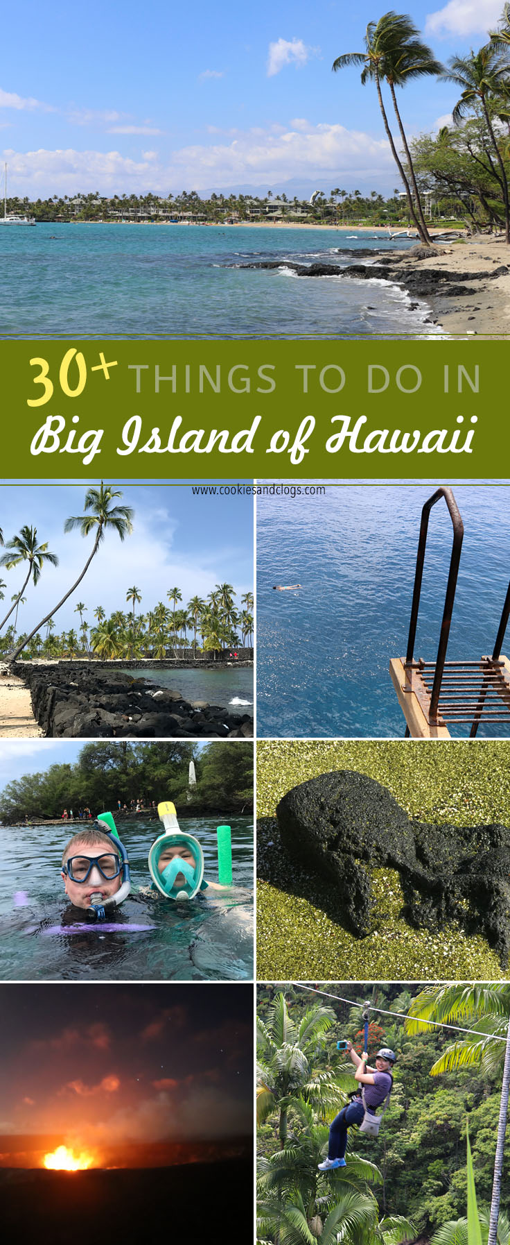 Cookies & Clogs | 30+ Family friendly things to do on the Big Island of Hawaii with kids. Hawaii family travel ideas and activities.