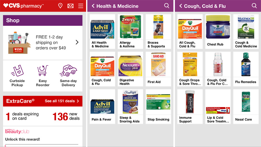 CVS Pharmacy cold season immune boosters, remedies, and cold medicine.