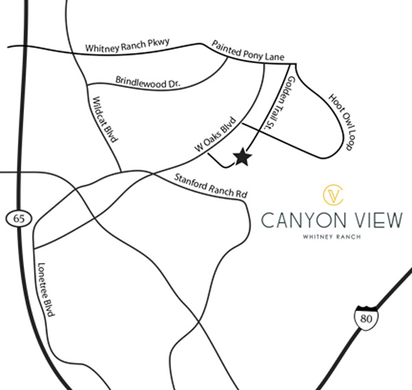 Canyon View at Whitney Ranch in Rocklin, CA — Address and Directions