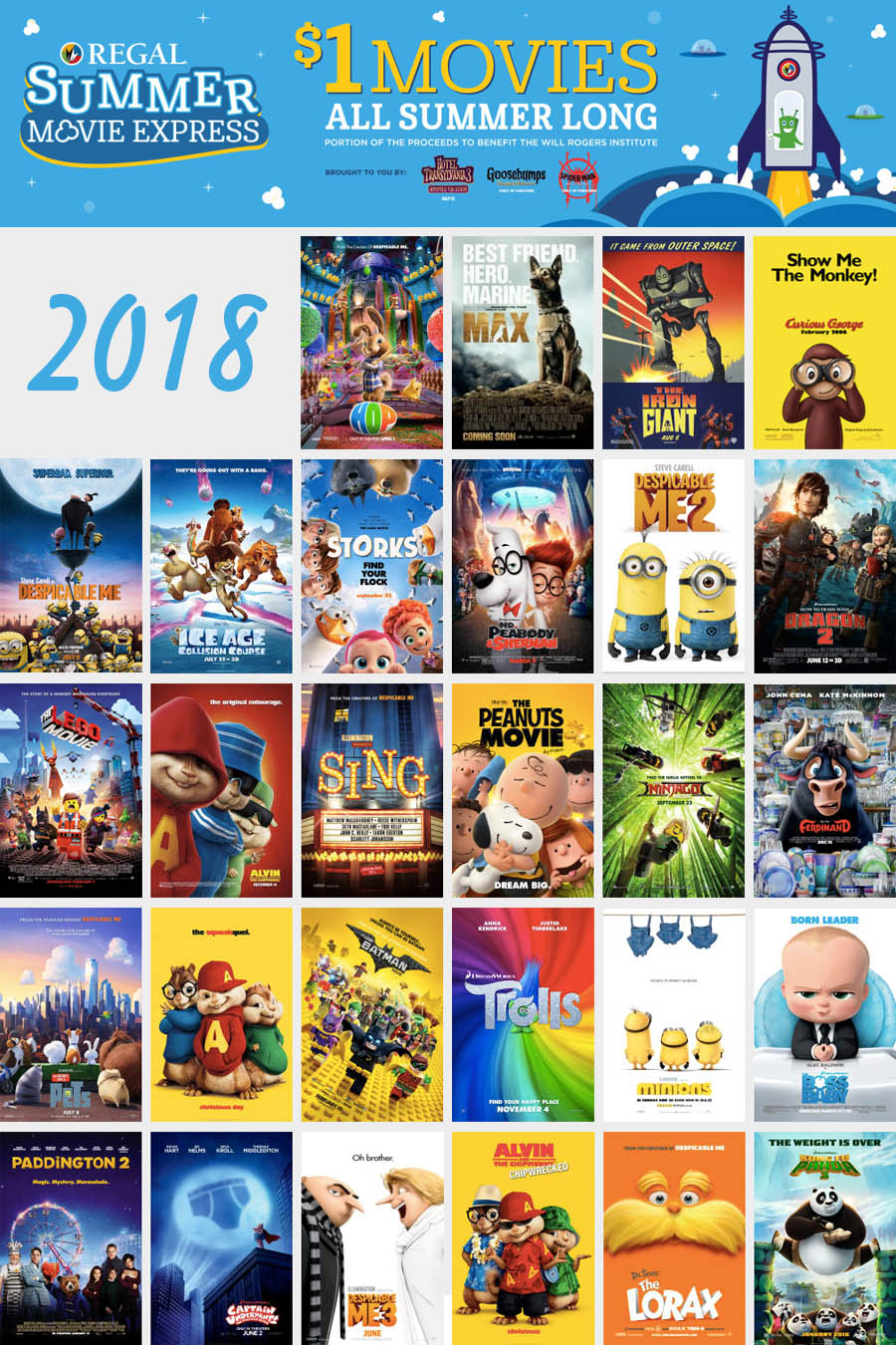 2018 Summer Movie Deals — Regal Summer Movie Express