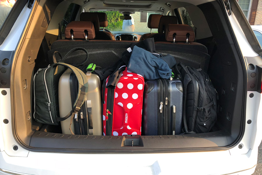 Check out some travel ideas for day trips near Boston Massachusetts and New England road trips. Also, see how the 2018 Chevy Traverse handles a seven-state family road trip in this car review. Suitcases fit in cargo area