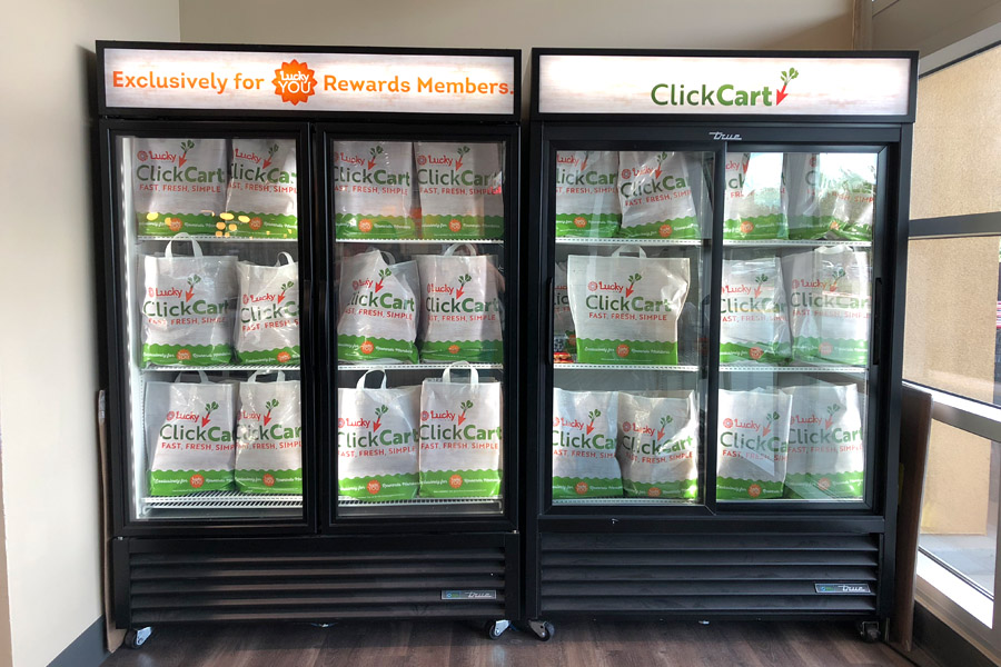 Lucky ClickCart Online Grocery Shopping with Curbside Car delivery review. Dublin location. Available at some Lucky Supermarkets and Save Mart.